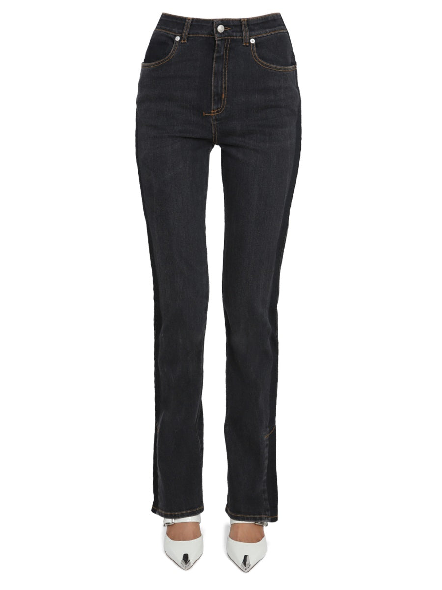 Alexander McQueen Jeans? Alexander Mcqueen Women Jeans Wide Leg Premium Designer Denim Jeans