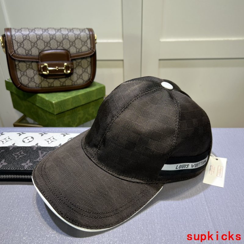Close-up detail view of Louis Vuitton unisex cap
