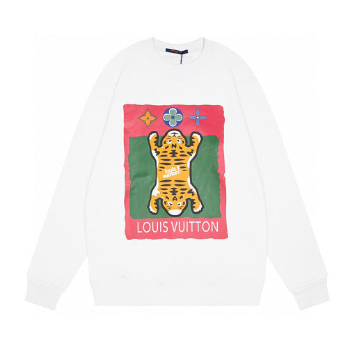Front view of Louis Vuitton luxury clothing with logo-detail design