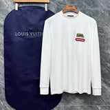 Flat lay presentation of Louis Vuitton luxury clothing with everyday silhouette