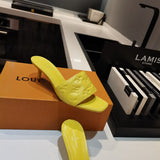 Louis Vuitton Red Loafer Flats - Detail Shot of Craftsmanship