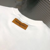 Back view of Louis Vuitton luxury clothing with monogram-inspired silhouette