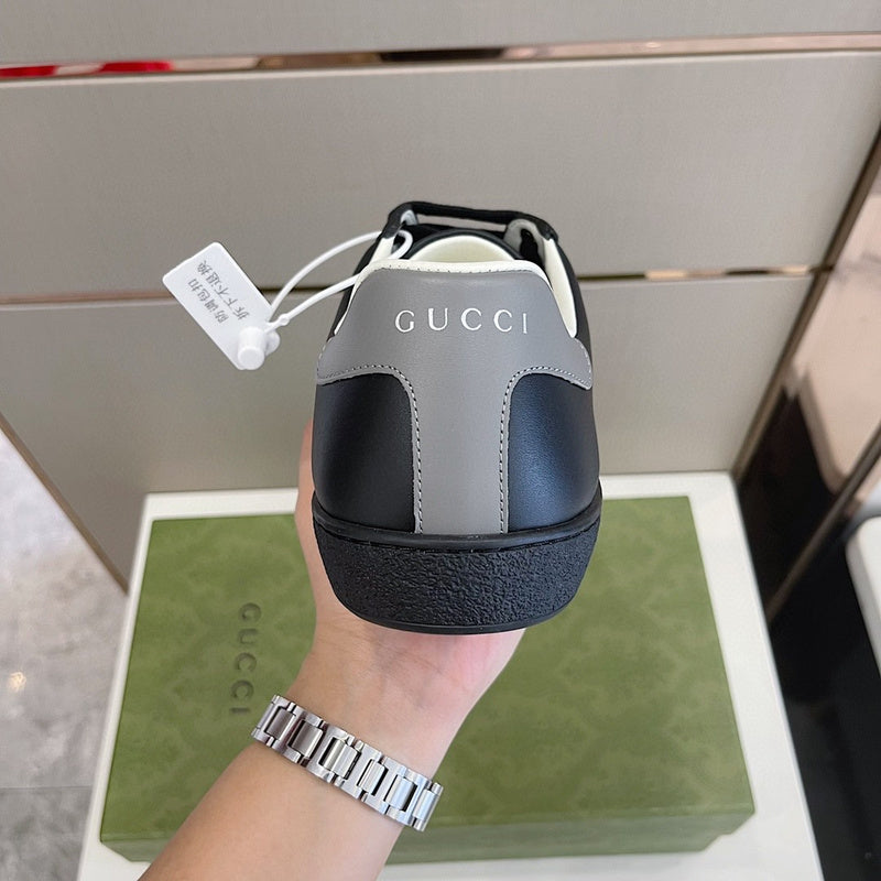 Gucci crisp white luxury sneakers view 5 heritage-inspired look