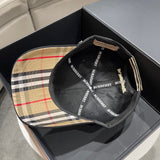Close-up detail view of Burberry unisex cap