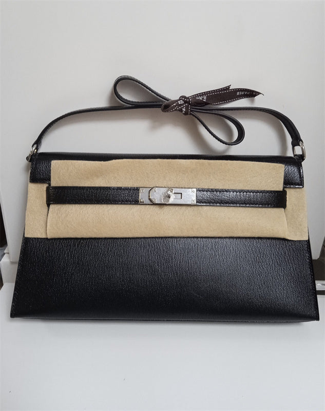  Classic satchel carried on shoulder