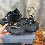 Balenciaga White Chunky Platform Sneakers - Back View