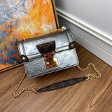Side profile of structured everyday-luxe women's handbag – women's luxury handbag