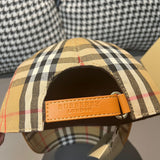 Close-up detail view of Burberry unisex cap