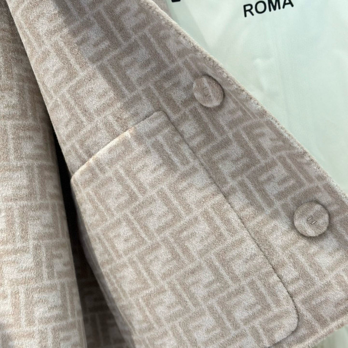 Front view of Fendi Double Sided Coat premium coat