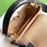 Front view of signature modern women's handbag – women's luxury handbag