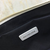 Contemporary Premium PU Leather Handbag - Smooth Faux-Leather Exterior | Women's Premium Handbag #1014 - alternate angle view (image 8) of designer-inspired handbag