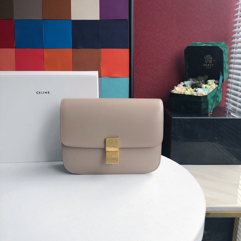 Front view of modern structured women's handbag – women's luxury handbag