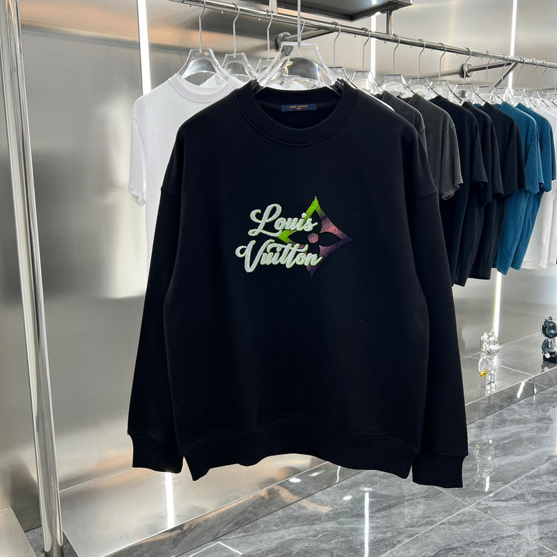 Front view of Louis Vuitton luxury clothing with relaxed-fit cut