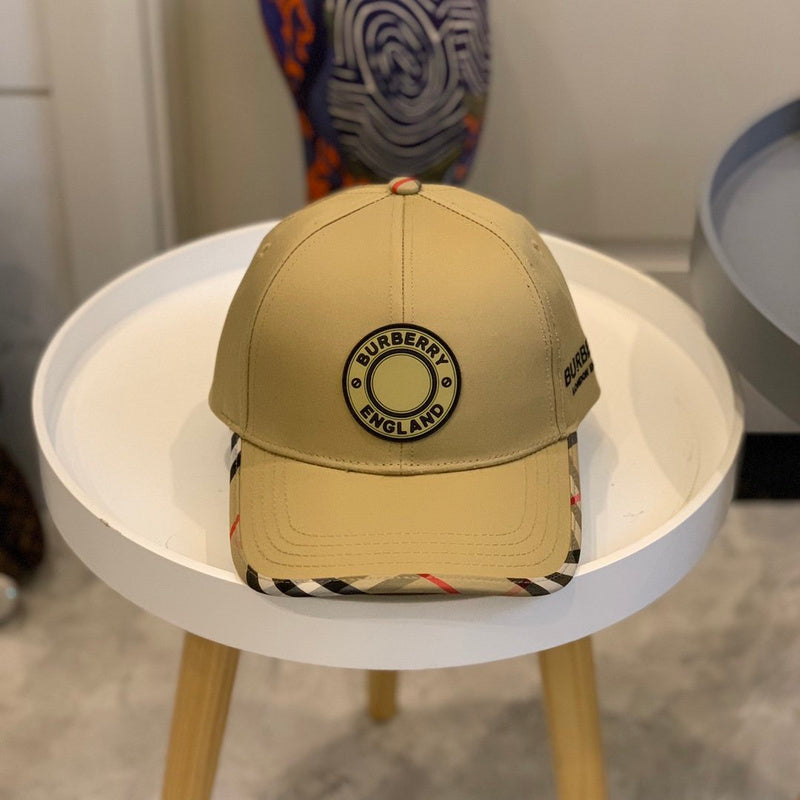 Close-up detail view of Burberry unisex cap