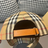 Close-up detail view of Burberry unisex cap