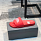 Balenciaga sandals Style 025 - front view, iconic logo design