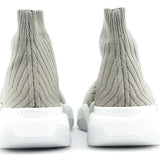 Close-up of Balenciaga sneakers hardware and fine stitching