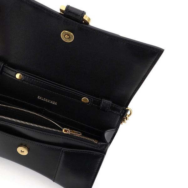 Balenciaga Bags? BALENCIAGA Mini Hourglass Clutch for Women Luxury Designer Leather Handbag