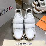 Louis Vuitton Beige Knee-High Boots - Close-Up Texture View
