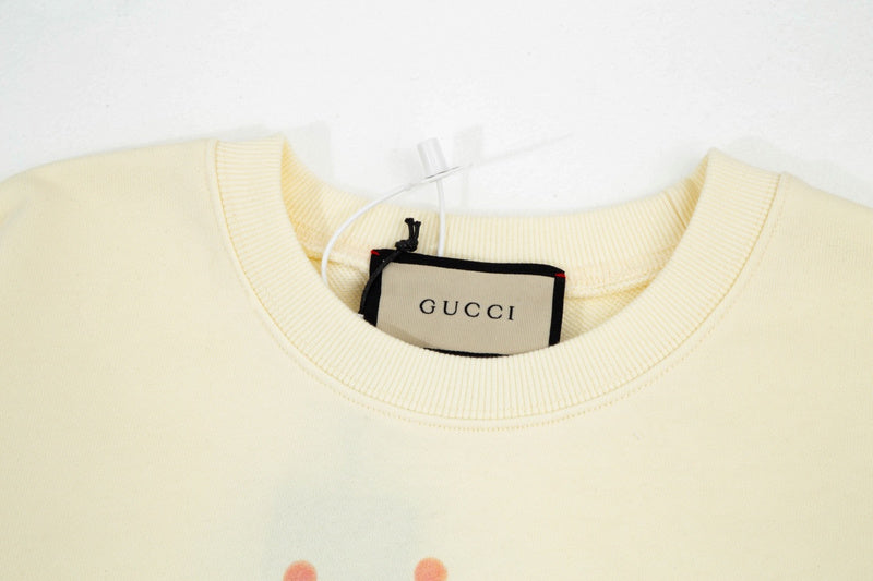 Close-up detail shot of Gucci luxury clothing with streetwear-inspired cut