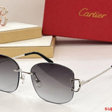 Close-up detail view of Cartier unisex sunglasses