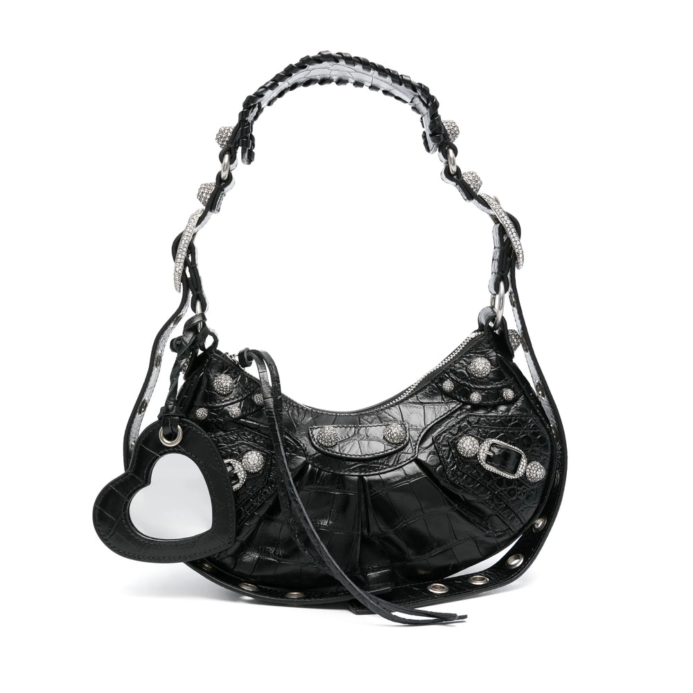 Balenciaga Bags- Balenciaga Black Shoulder Bags Women Luxury Designer Leather Handbag