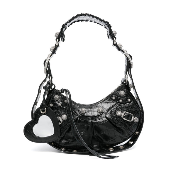 Balenciaga Bags- Balenciaga Black Shoulder Bags Women Luxury Designer Leather Handbag