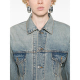 Close-up of Balenciaga jackets hardware and fine stitching