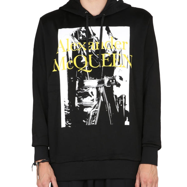 Alexander McQueen Hoodies? Alexander Mcqueen Men Sweatshirt With Atelier Print Comfortable Luxury Streetwear Hoodie