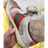 Side profile of Gucci all-black sneakers cushioned comfort fit