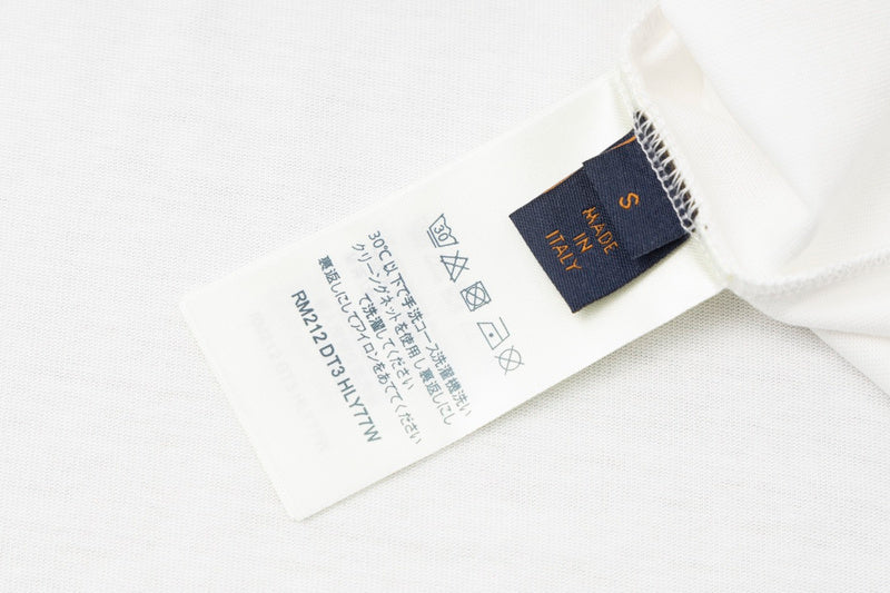 Close-up detail shot of Louis Vuitton cotton t-shirt with contemporary cut