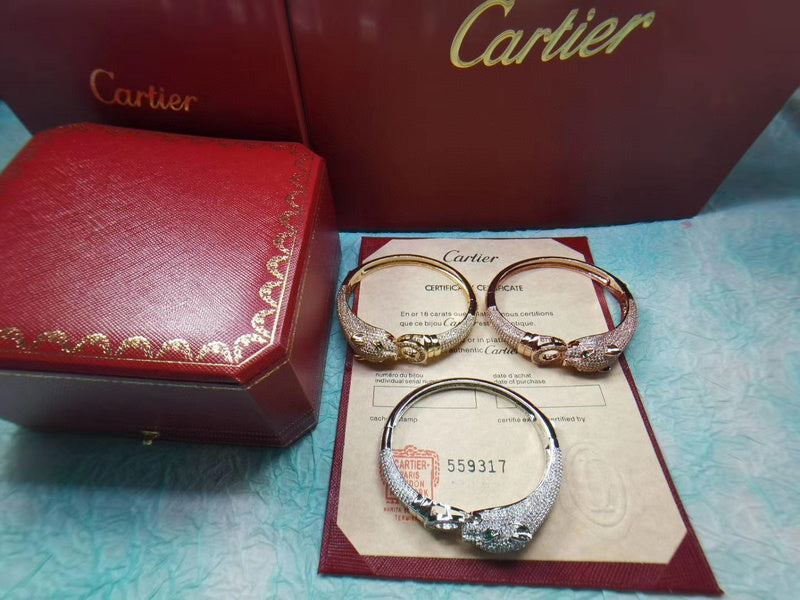 Close-up detail view of Cartier unisex jewelry piece