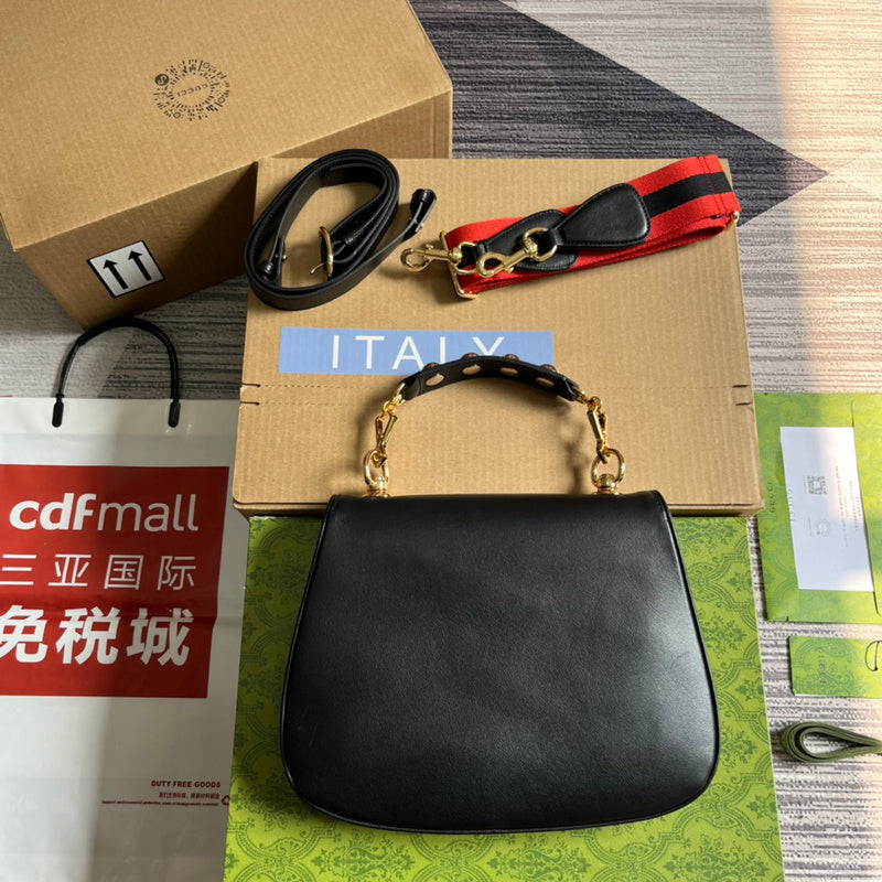 Front view of chic premium women's handbag – women's statement bag
