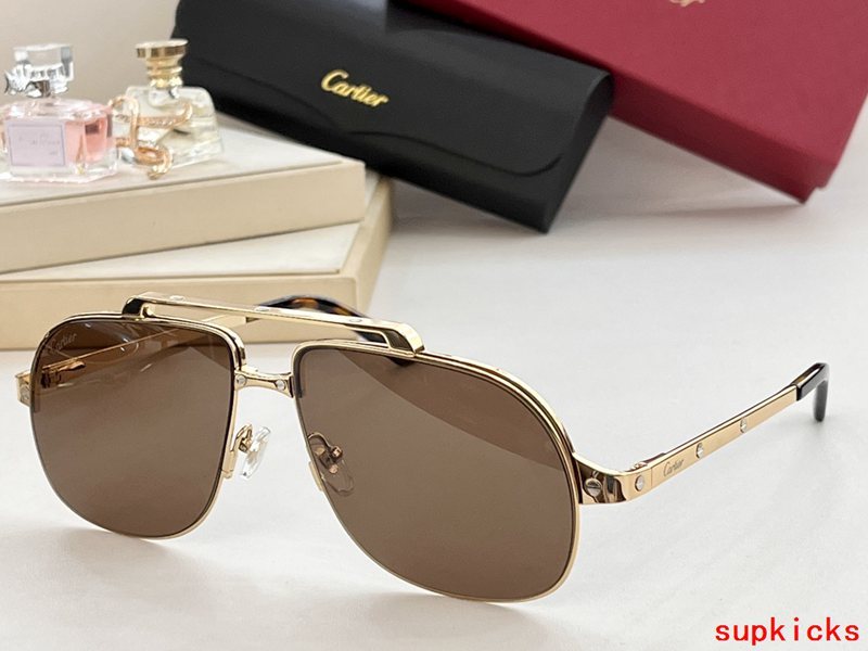 Angled view of Cartier unisex sunglasses