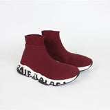Balenciaga Red Low-Top Sneakers - Angled View