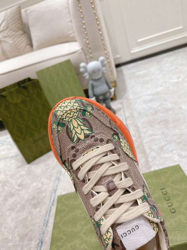Gucci crisp white luxury sneakers view 4 cushioned comfort fit