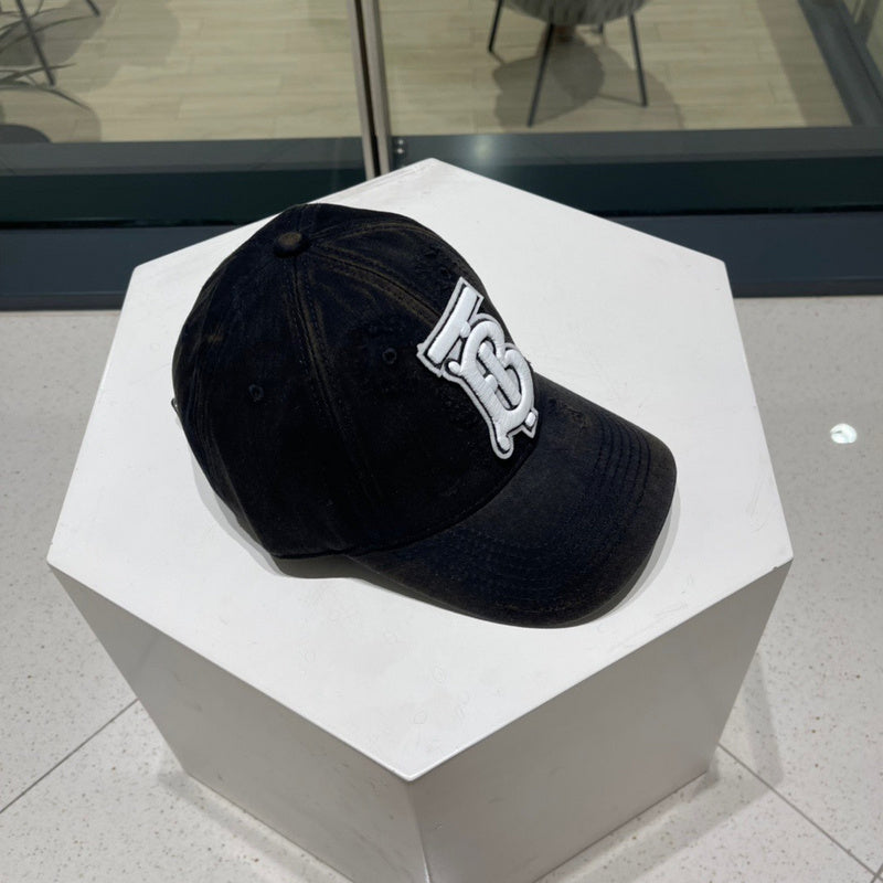 Angled view of Burberry unisex cap