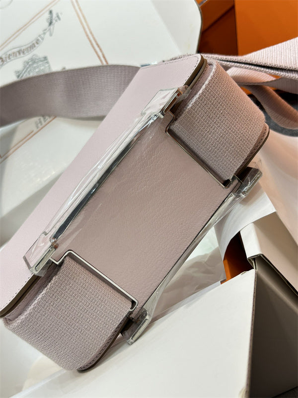 Side view of contemporary structured handbag