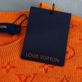 Back view of Louis Vuitton luxury clothing with monogram-inspired silhouette