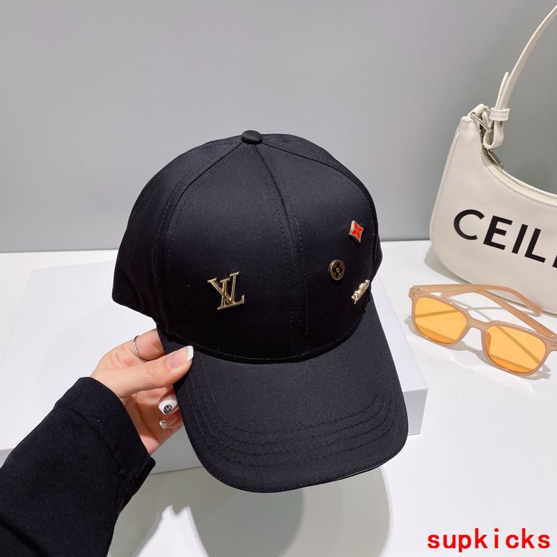 Close-up detail view of Louis Vuitton unisex cap