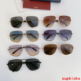 Close-up detail view of Cartier unisex sunglasses