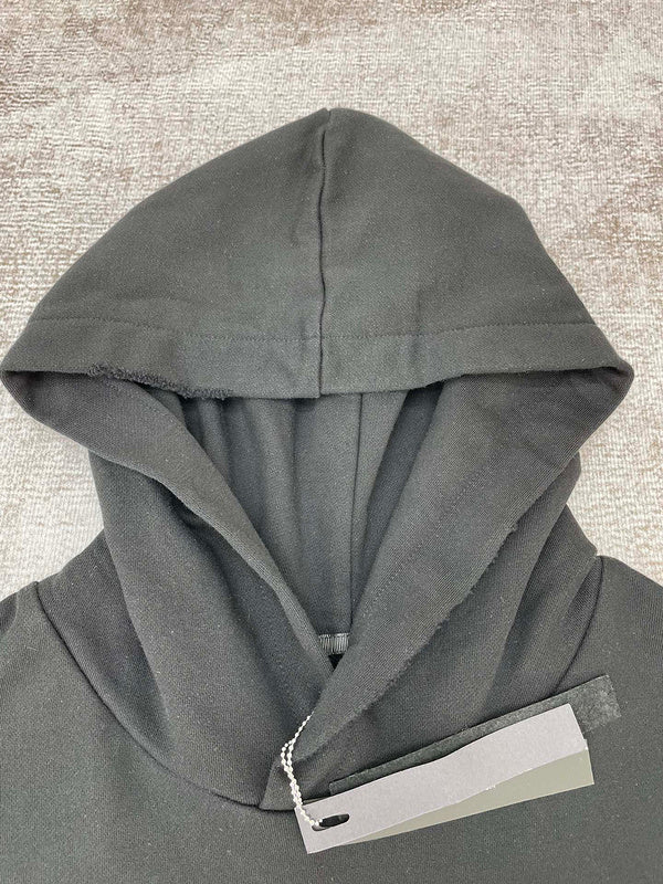 Close-up of Amiri hoodie craftsmanship