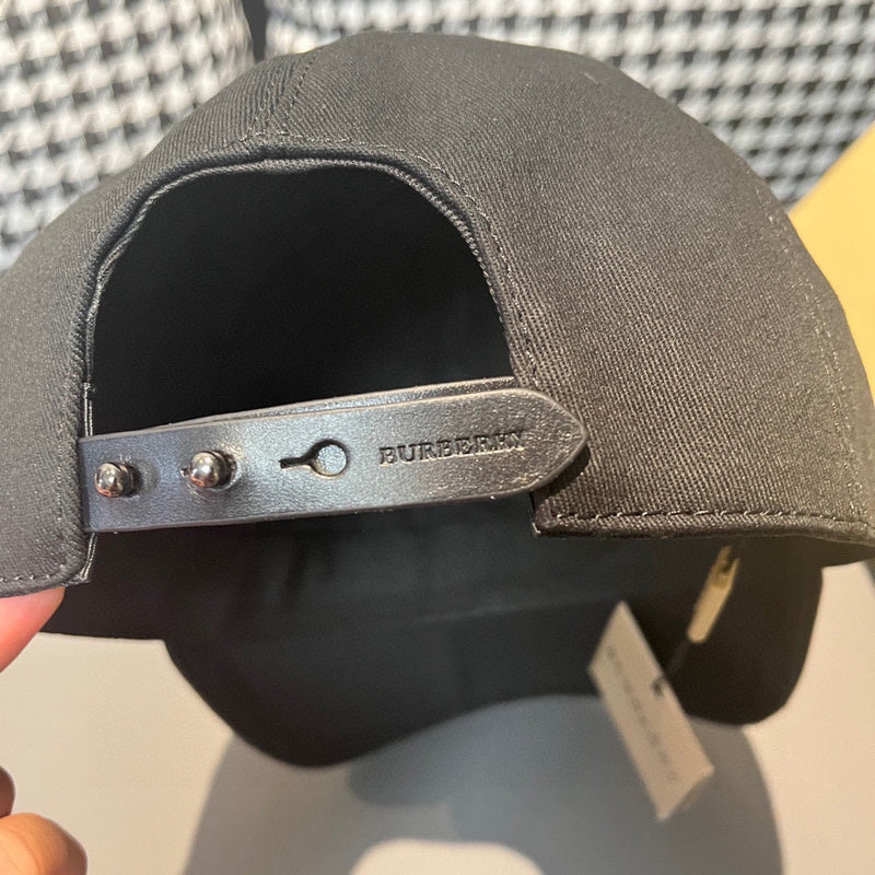 Close-up detail view of Burberry unisex cap