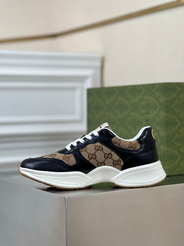 Gucci stone beige luxury sneakers view 5 classic court silhouette