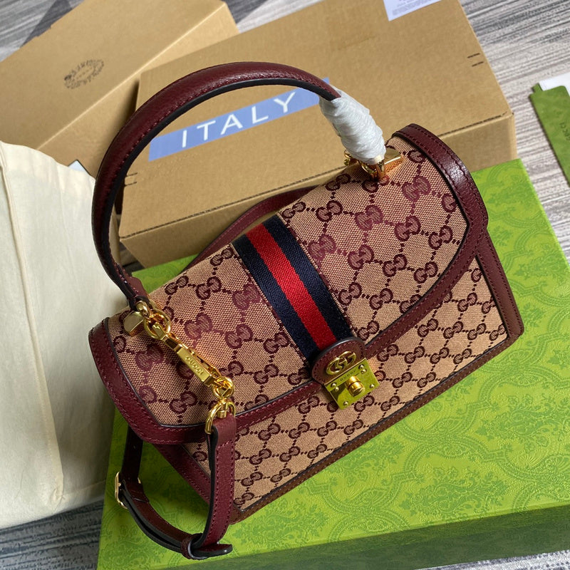 Top view of premium polished women's handbag – women's luxury accessory