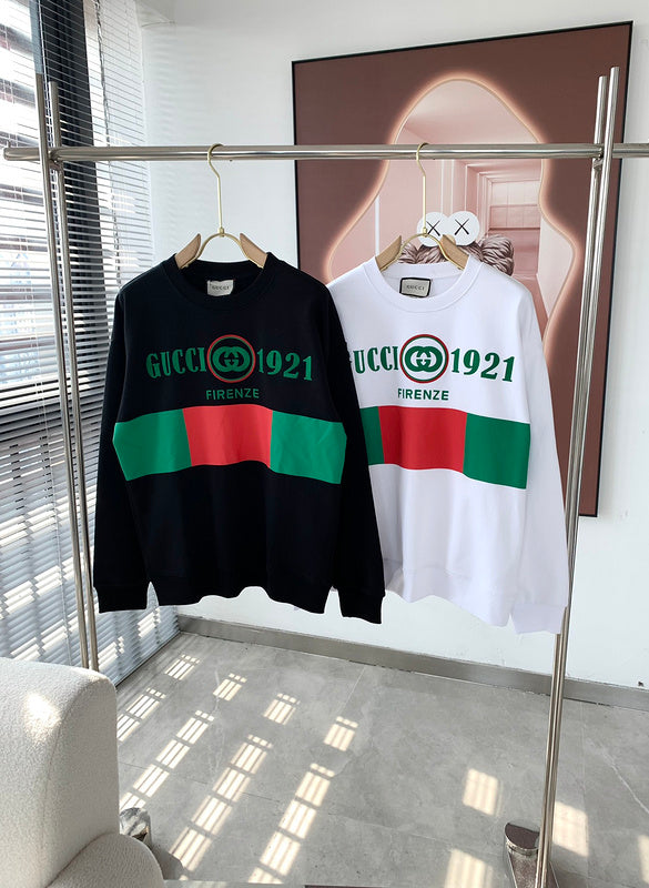 Close-up detail shot of Gucci luxury clothing with monogram-inspired silhouette