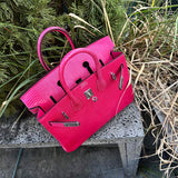 Close-up detail of understated bag design