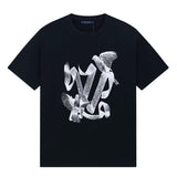Side profile of Louis Vuitton cotton t-shirt with everyday silhouette