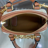 Back view of premium structured women's handbag – women's designer-style accessory