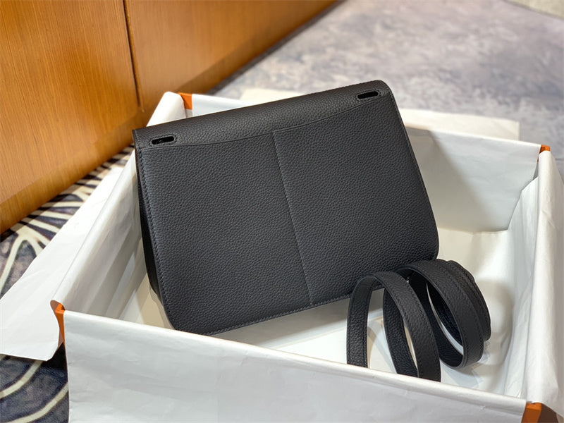 Side view of chic structured handbag